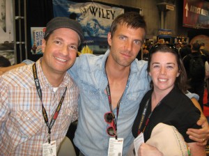 Me with Sam Ernst (left) and Lucas Bryant, who plays Nathan Wournos on the show